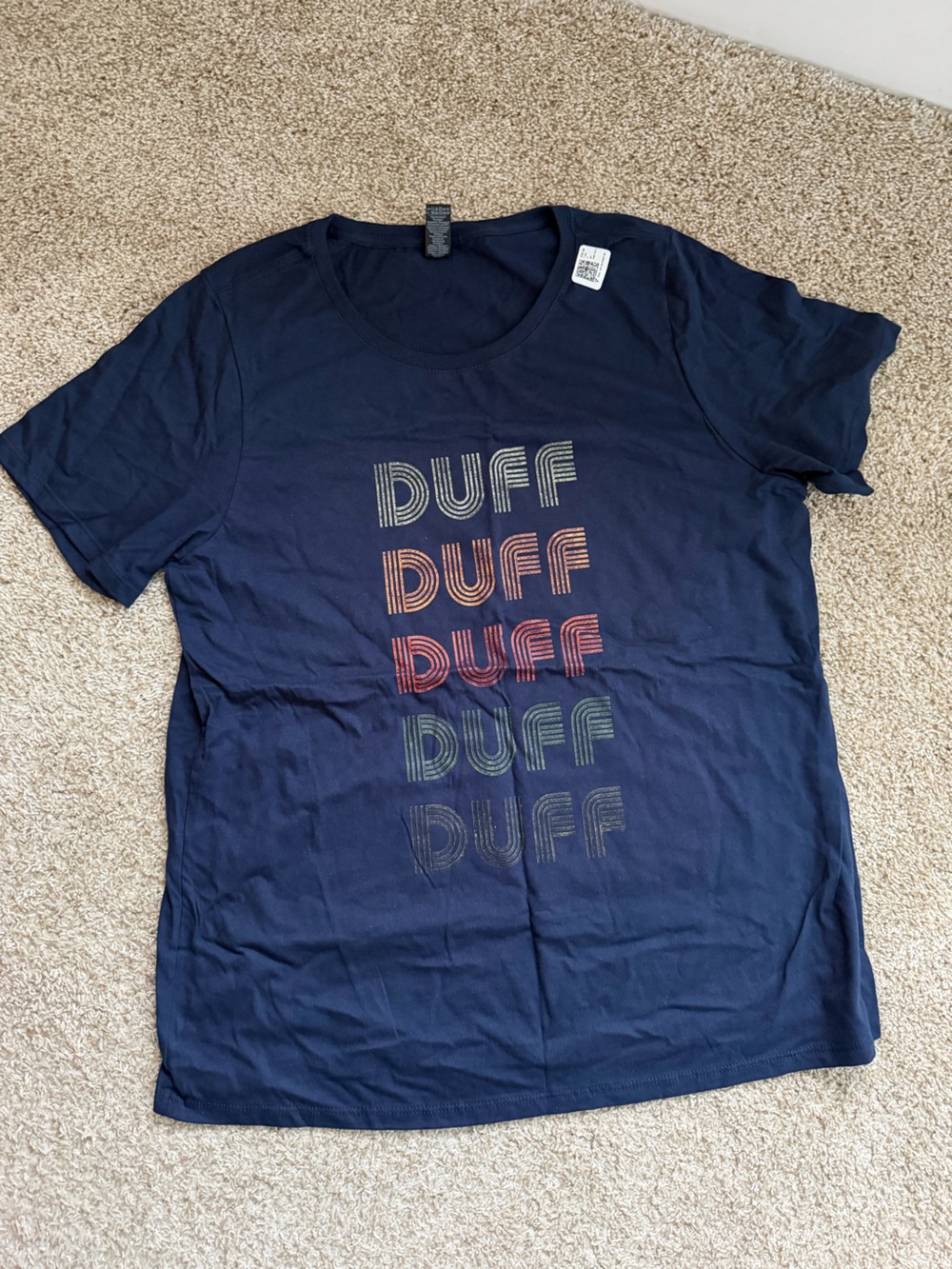 Hilary Duff Concert tshirt Navy Tee 'DUFF' gender neutral size 1X